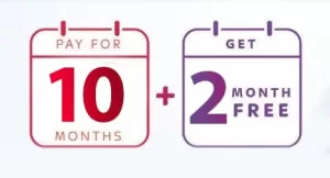 VOONYC purchase 10 months and receive two free
