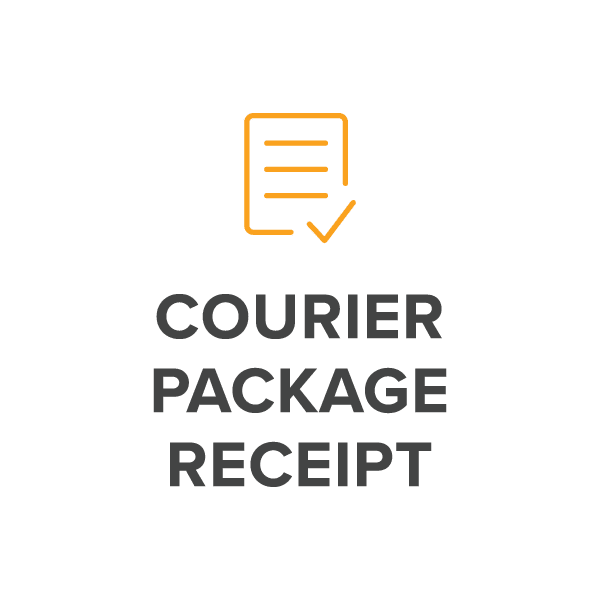 COURIER PACKAGE RECEIPT IMAGE