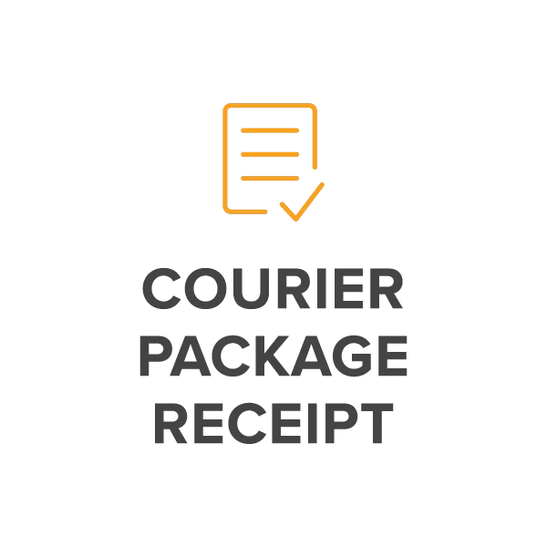 COURIER PACKAGE RECEIPT IMAGE